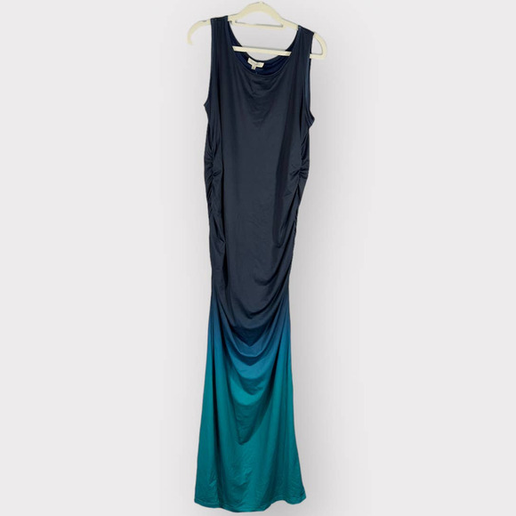 Kimi + Kai Maternity "Sonia" Ombre Tank Column Maxi Dress Women's Size‎ XS - Picture 7 of 12